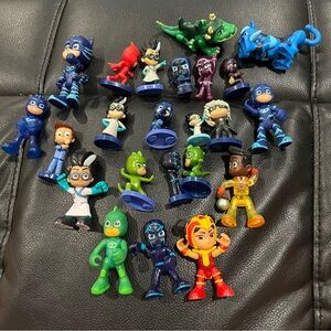 Pj masks catboy owlette gecko villains action figures toys lot Disney super hero